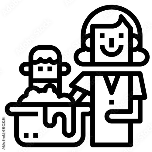 mommy line icon style