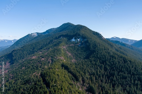 The Cascade Range of Washington State near Mount Rainier in March