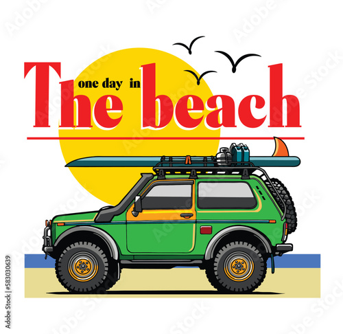 Surf cars Image vector Illustration good for your t shirt
