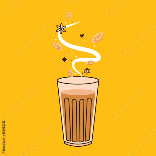 Indian hot drink vector. Indian chai icon. Chai is Indian drink. Kerala tea shop illustration vector eps.Indian Kerala roadside. Kerala tea shop line drawing. Kerala Old.