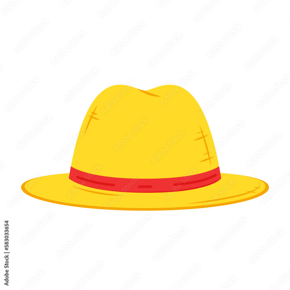 Farmer hat on white background. Peasant hat vector. Farmer hat on white background. Peasant hat vector.