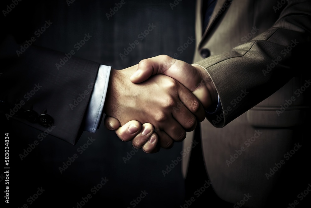 Handshake, business deal people (Ai generated)