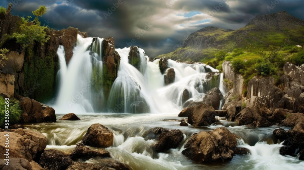 Fototapeta premium waterfall in the mountains