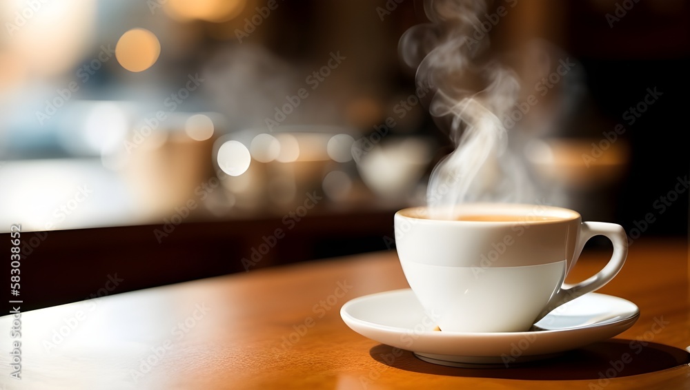Fototapeta premium cup of coffee on a table