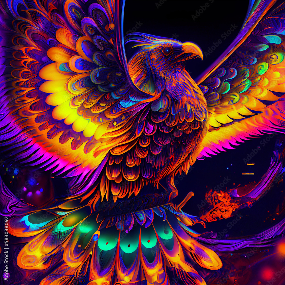 phoenix bird glow color design phoenix bird glow color design