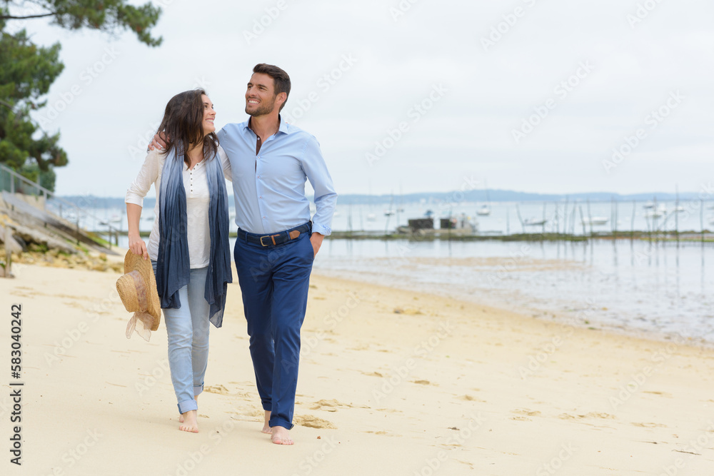 autumn couple walking park under rain autumn couple walking park under rain