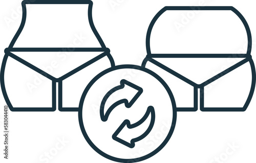 Body Transformation line icon. Monochrome simple Body Transformation outline icon for templates, web design and infographics