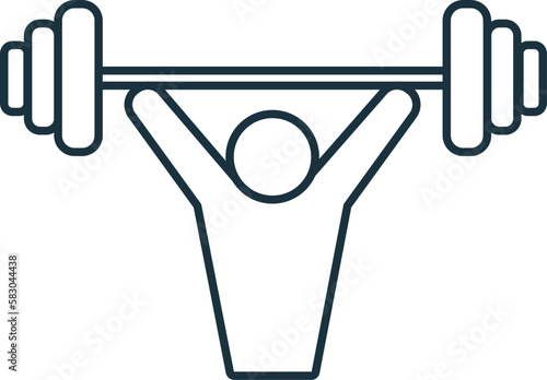 Crossfit line icon. Monochrome simple Crossfit outline icon for templates, web design and infographics