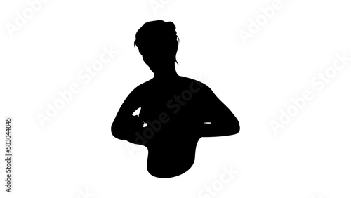 mother breastfeeding baby, silhouette