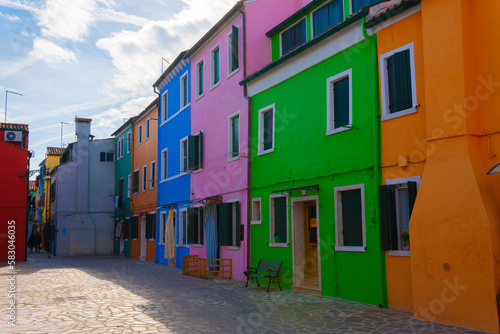 Burano Italy Spring Colorful Houses Sea Boat Sun Venice