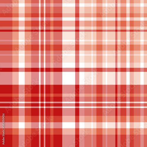 Seamless pattern in unusual red, orange and white colors for plaid, fabric, textile, clothes, tablecloth and other things. Vector image.