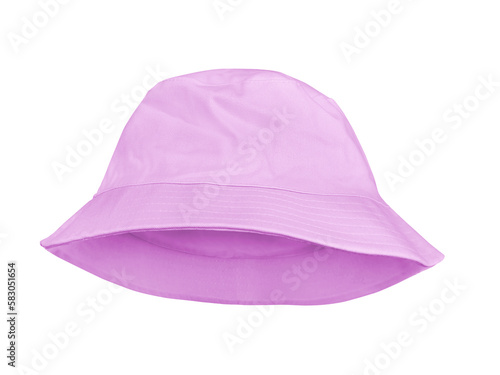 pink bucket hat isolated on white background