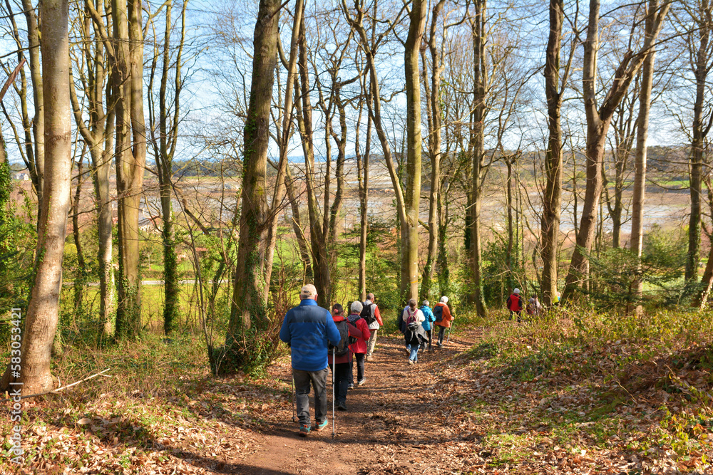 Randonneurs séniors dans le Trégor en Bretagne Randonneurs séniors dans le Trégor en Bretagne