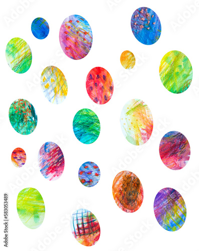 Pattern with colored painted eggs on the background for Easter holiday