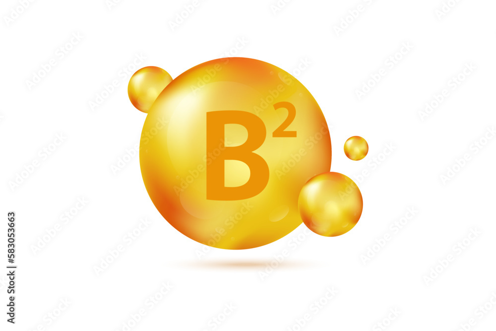 Εκτύπωση καμβά Vitamin B2 gold capsule