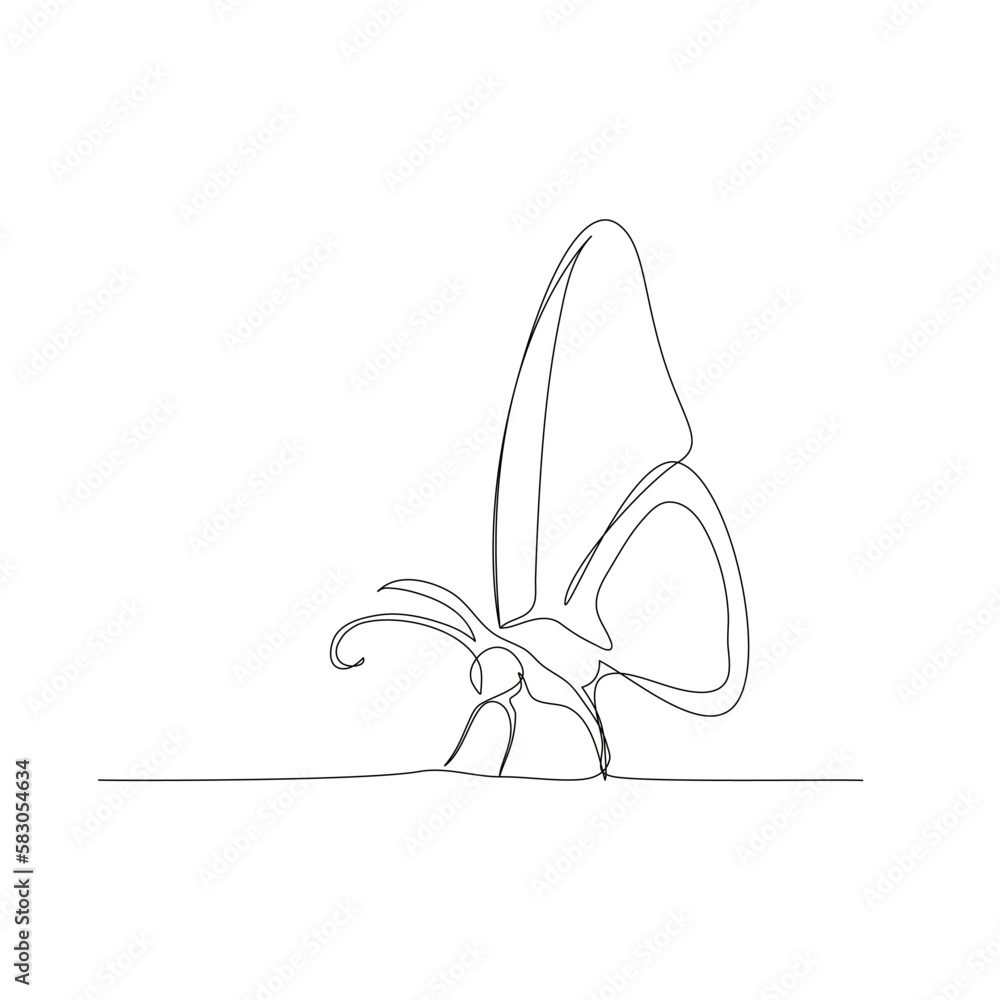 Continuous line art or one line butterfly drawing for vector illustration, insects in spring. flying butterfly concept Continuous line art or one line butterfly drawing for vector illustration, insects in spring. flying butterfly concept