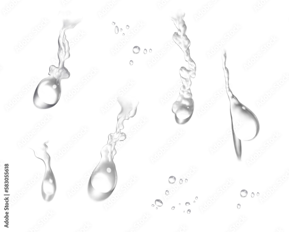 water drops rain droplets rainy fog drop fizz separate on transparent background  - obrazy, fototapety, plakaty 