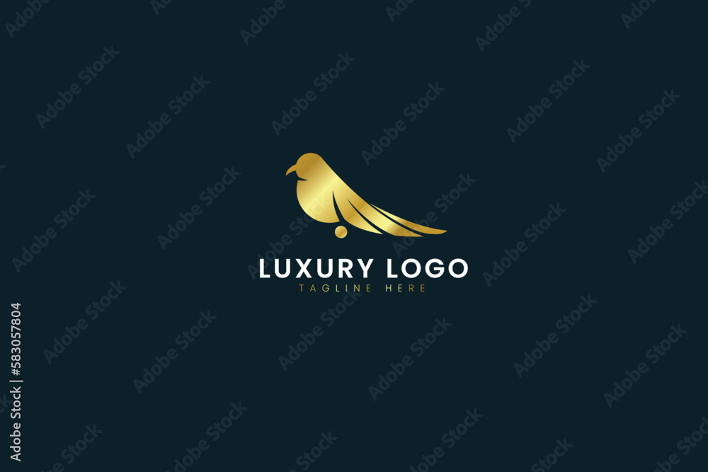 Fototapeta premium Luxury Brand Logo. Luxury Bird Logo Design