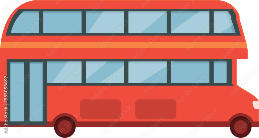 Εκτύπωση καμβά English london bus icon cartoon vector. Red tour. City british