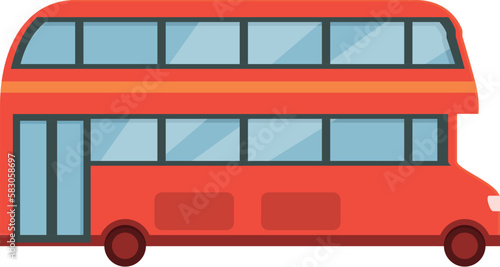 English london bus icon cartoon vector. Red tour. City british