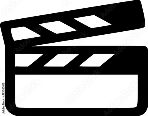Silhouette einer Filmklappe