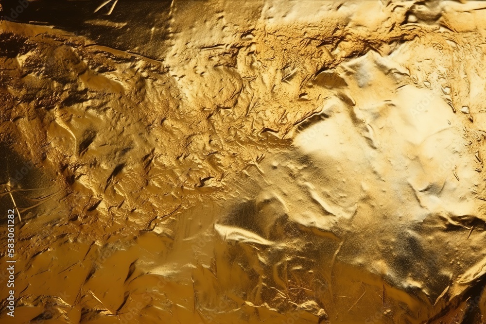 Gold foil texture background illustration with Generative AI Gold foil texture background illustration with Generative AI