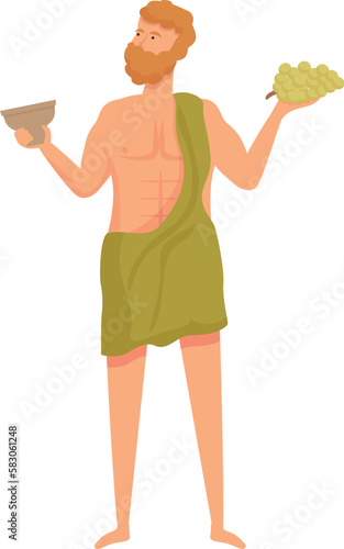 Dionysus icon cartoon vector. Greek god. Olympian myth