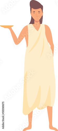 Myth woman icon cartoon vector. Greek myth. Ares olympic