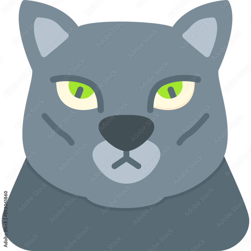 Obraz premium Korat Cat Icon