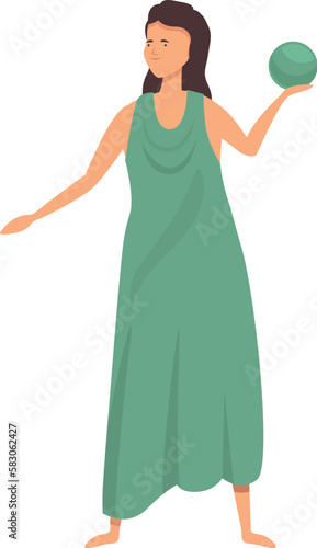 Hera icon cartoon vector. Mythology god. Legend olympic