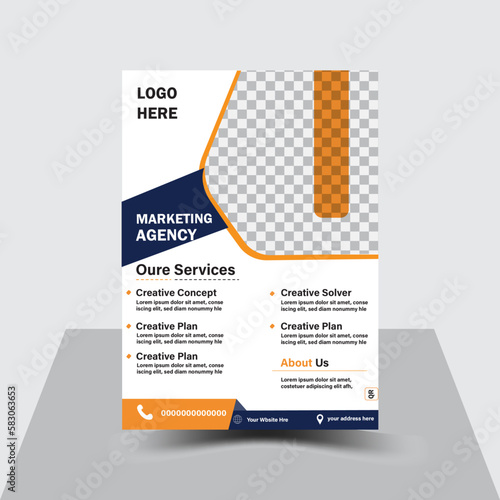Flyer templatelayout design. business flyer, brochure, 
magazine or flier mockupin bright colors. perfect for 
creative professionalbusiness.vector template
Business Leaflet Brochure Flyer Template De