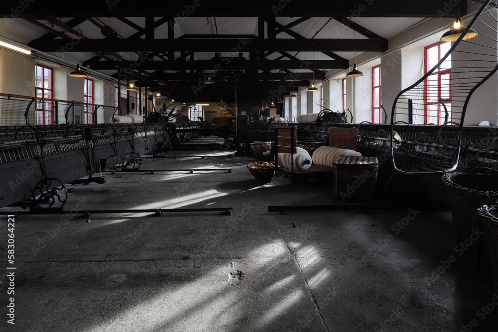 interior of a old textile factory