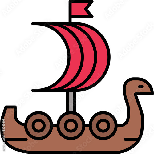 Viking Ship Icon