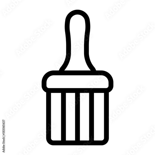 basting brush line icon