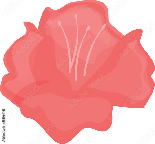 Rhododendron bloom icon cartoon vector. Summer flora. Nature spring