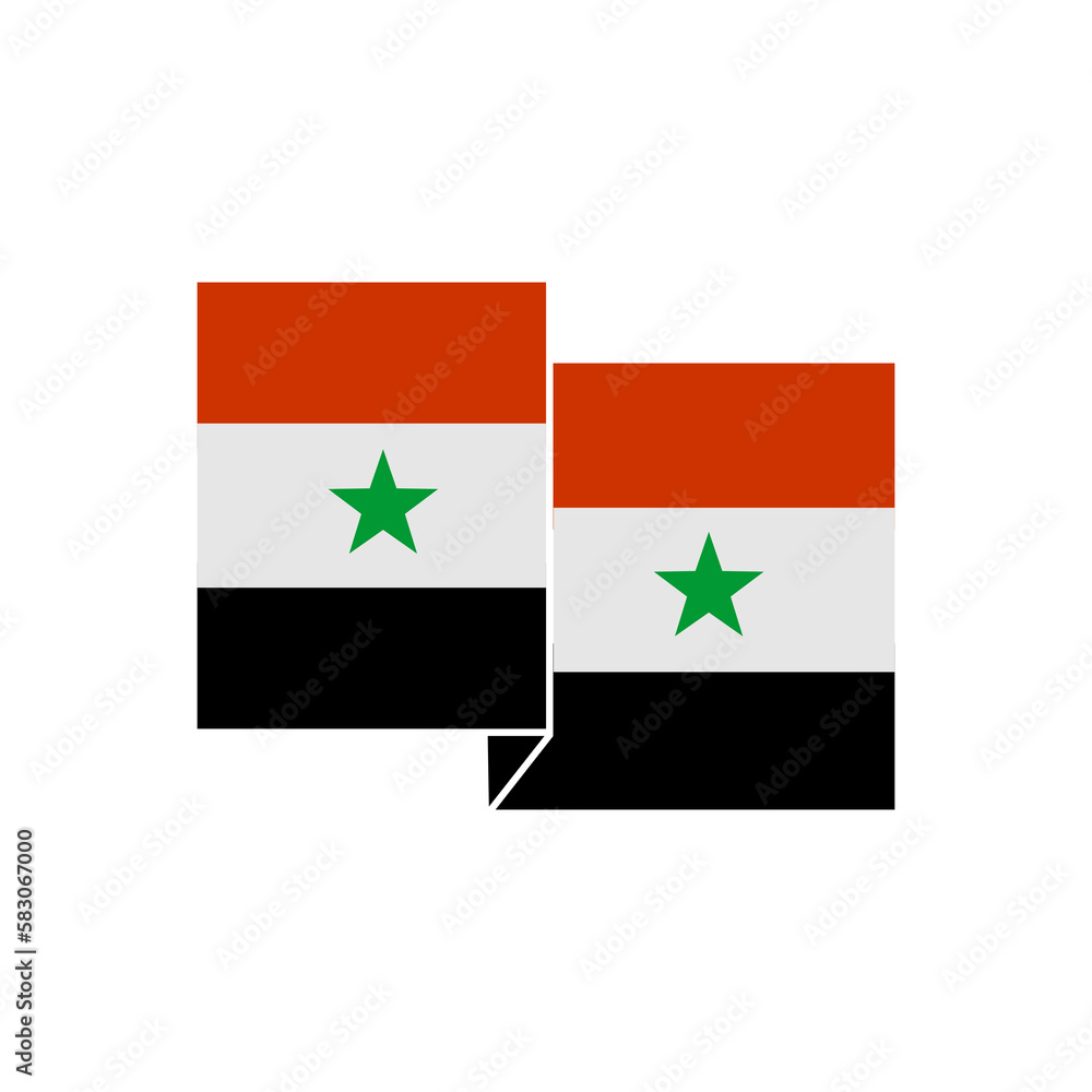 Syria flags icon set, Syria independence day icon set vector sign symbol Syria flags icon set, Syria independence day icon set vector sign symbol