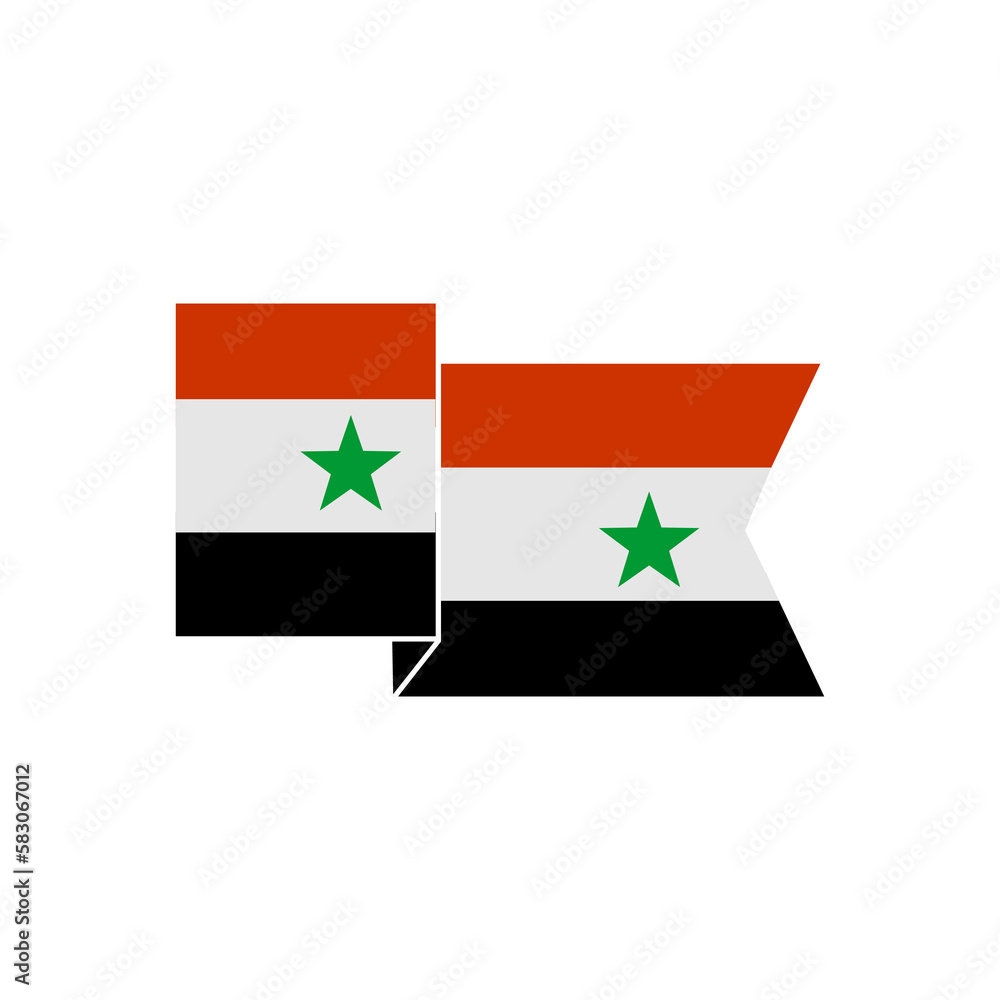 Syria flags icon set, Syria independence day icon set vector sign symbol Syria flags icon set, Syria independence day icon set vector sign symbol