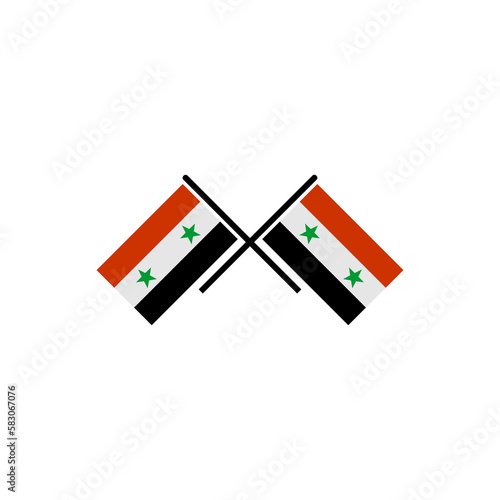 Syria flags icon set, Syria independence day icon set vector sign symbol