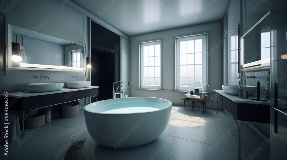 Modern Bathrooms generative AI Modern Bathrooms generative AI
