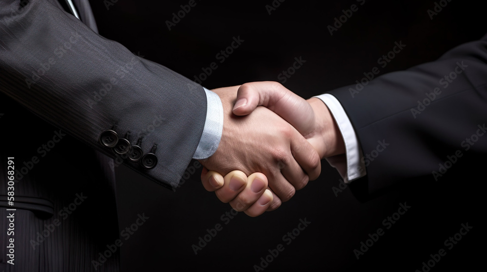 Businessmen shaking Hands generative AI Businessmen shaking Hands generative AI