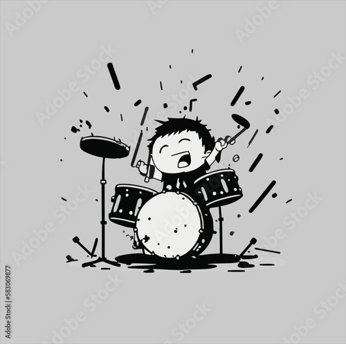 Drums vector. Vector illustration of a musical instrument played by being struck. cartoon abstract style