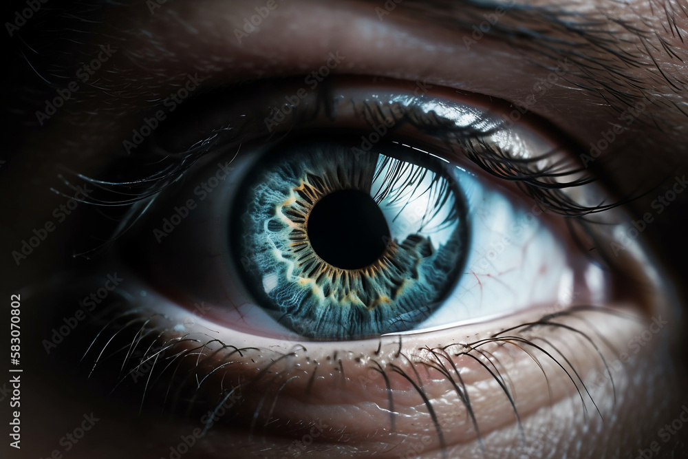Fototapeta premium Close-up human eye, Generative AI, Generative, AI