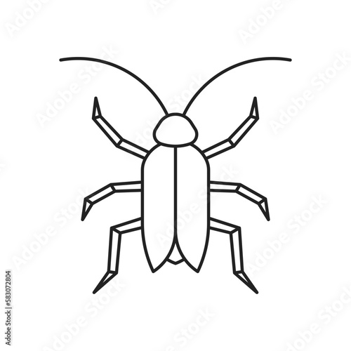 Cockroach insect icon. High quality black vector illustration.