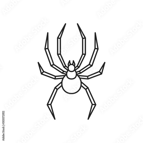Black spider insect icon. High quality black vector illustration.