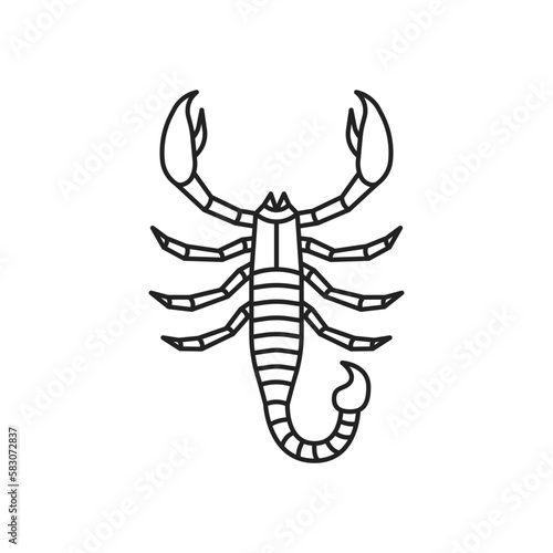 Scorpio insect icon. High quality black vector illustration. © Art Alex