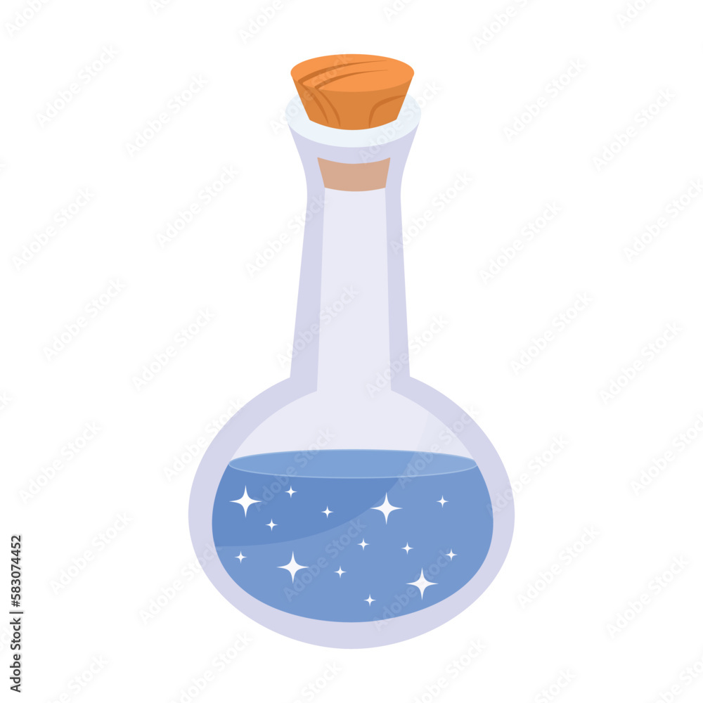 Blue potion in a bottle Blue potion in a bottle