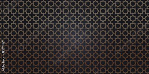 Geometric pattern. Vector geometric Arabic pattern on a dark background. Background for your design. Vector EPS 10