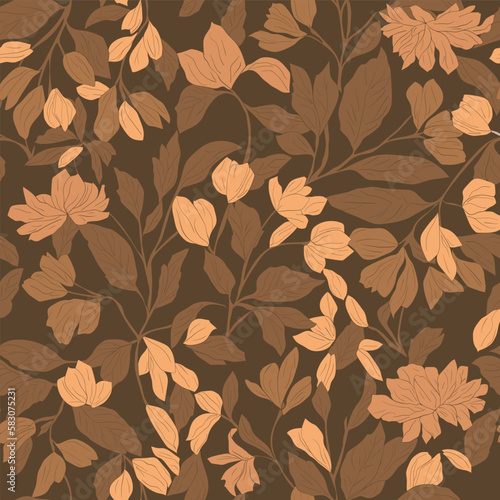 Seamless repeating pattern of flowers