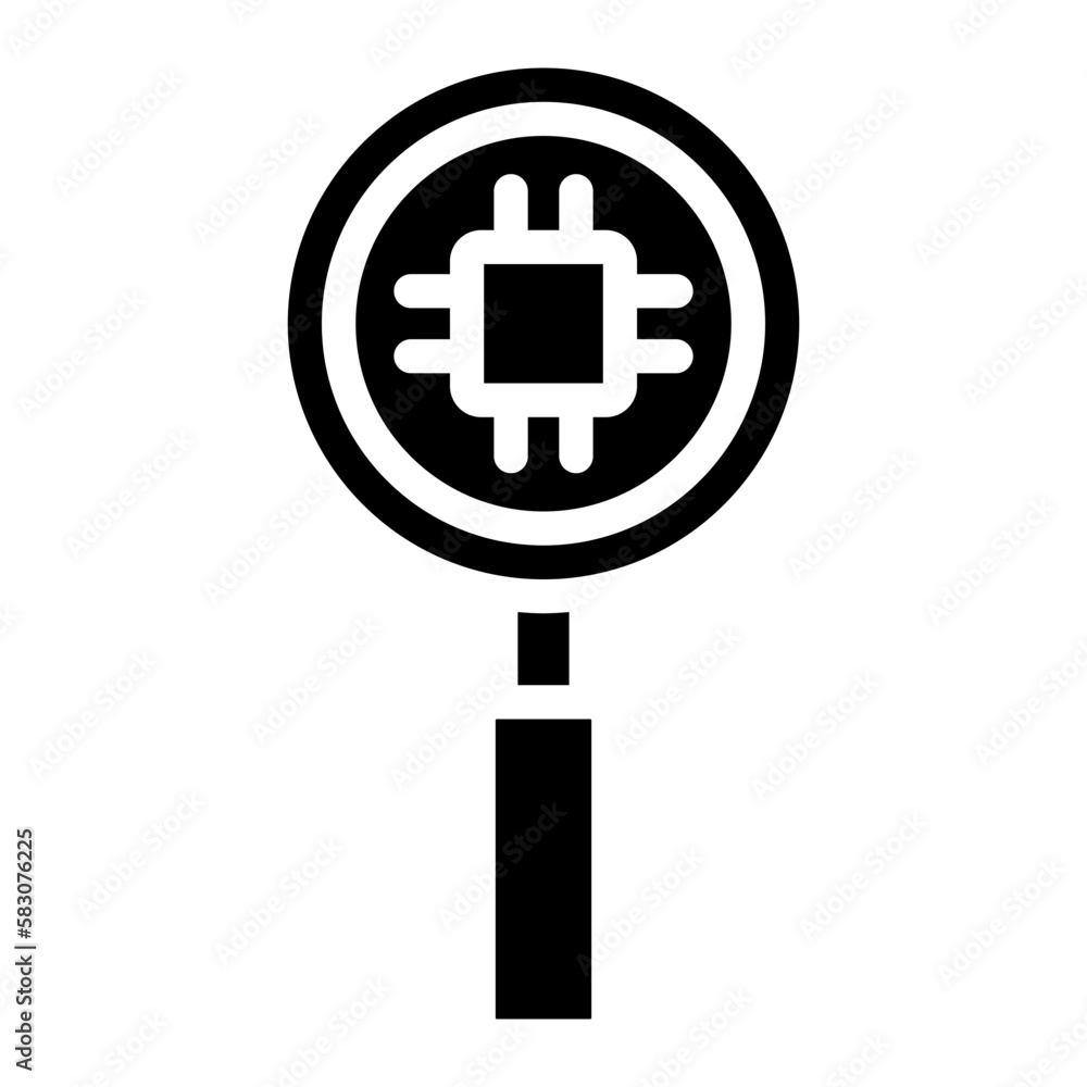 Fototapeta premium artificial intelligence glyph 