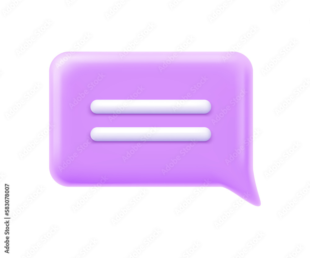 Empty speech bubble for telling thoughts. Isolated chatting or communication box. Talking and interacting, dialog or speaking. 3d style vector illustration Empty speech bubble for telling thoughts. Isolated chatting or communication box. Talking and interacting, dialog or speaking. 3d style vector illustration